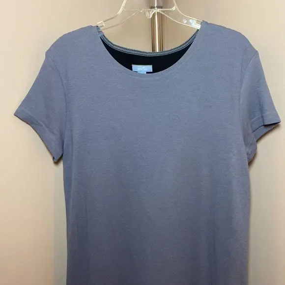 Horny Toad Women's Gray Super Soft Stretchy Short Sleeve Crewneck T-Shirt Dress - Picture 2 of 13